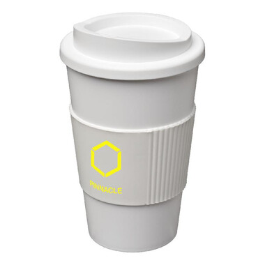 Tazza termica Americano® da 350 ml con grip - colore Bianco