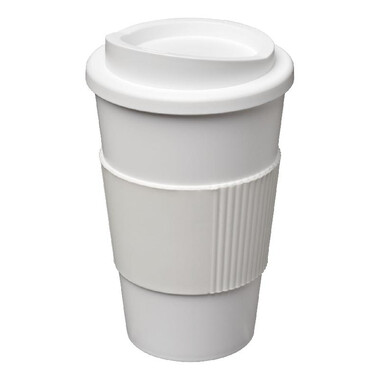 Tazza termica Americano® da 350 ml con grip - colore Bianco