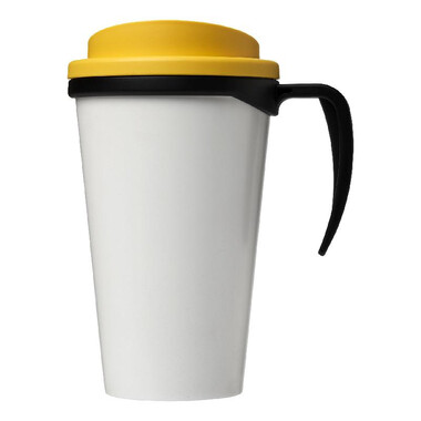 Tazza termica Brite-Americano® grande da 350 ml - colore Nero/Giallo