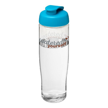 Borraccia sportiva H2O Tempo® con design elegante - colore Trasparente/Azzurro Acqua