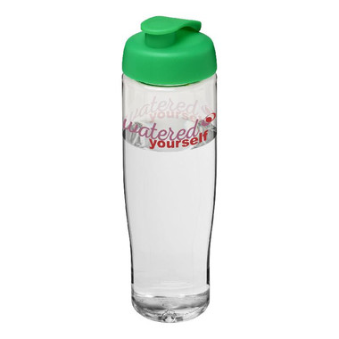 Borraccia sportiva H2O Tempo® con design elegante - colore Trasparente/Verde