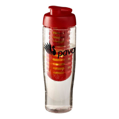Borraccia sportiva H2O Tempo® con infusore - colore Trasparente/Rosso