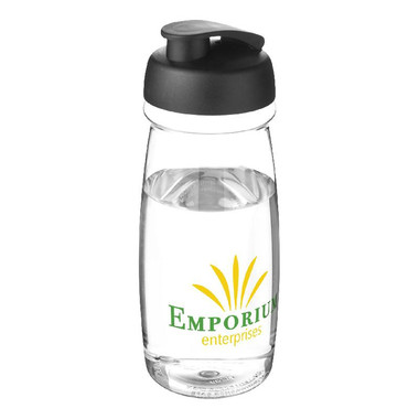 Borraccia sportiva H2O Pulse® da 600 ml - colore Trasparente/Nero