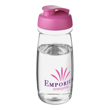 Borraccia sportiva H2O Pulse® da 600 ml - colore Trasparente/Rosa