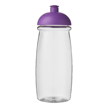 Borraccia sportiva H2O Pulse® con coperchio a cupola - colore Trasparente/Porpora