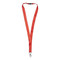 Lanyard in bambù con clip di sicurezza - colore Rosso