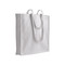 Shopper con soffietto in cotone 220g colore bianco