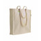 Shopper cotone organico con soffietto 38x42x8cm colore naturale