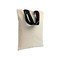 Shopper mini in cotone con manici colorati colore nero