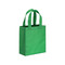 Mini shopper con manici corti in tnt colore verde