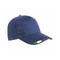 Cappellino in cotone con stampa tricolore colore blu