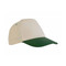 Cappellino in cotone naturale con visiera colorata colore verde