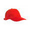 Cappellino in cotone pesante spazzolato colore rosso