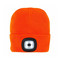 Cappellino in maglia con luce LED removibile colore arancione