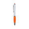 Penna in plastica con gommino touch colorato colore arancione
