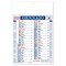 Calendario trimensile 2026 rosso blu
