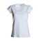 t-shirt donna manica corta collo a V slubby jersey bianco Wild Lady Payper