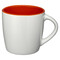 Tazza in ceramica lucida - colore Bianco/Arancio