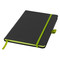 Notebook A5 con bordo colorato - colore Nero/Lime