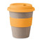 Bicchiere da take away con coperchio in silicone colore arancio MO8547-10