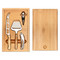 Set formaggio e vino con 4 utensili in scatola di bamboo colore legno MO8416-40