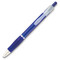 Penna a sfera a scatto con impugnatura in gomma colore blu trasparente KC6217-23