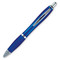 Penna a sfera in ABS con rifiniture in silver colore blu trasparente KC3314-23