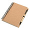 Blocnotes in carta riciclata con penne ecologica colore beige KC7012-13