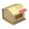 Set memo a forma di casetta con post it e memo pad colore beige MO7304-13