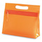 Beauty case in PVC con zip e manico colore arancio IT2558-10