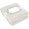 Coperta in pile di flanella con nastro colore beige MO9088-13
