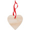 Decorazione a forma di cuore con nastro rosso colore legno MO9376-40