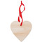 Decorazione a forma di cuore con nastro rosso colore legno MO9376-40