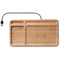 Portaoggetti in bamboo con caricatore wireless colore legno MO9391-40