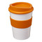 Tazza Americano® medio da 300 ml con grip - colore Bianco/Arancio