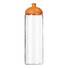 Borraccia sportiva H2O Vibe con coperchio a cupola - colore Trasparente/Arancio