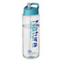 Borraccia sportiva H2O Vibe a parete singola - colore Trasparente/Azzurro Acqua