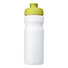 Borraccia sportiva Baseline® Plus da 650 ml con coperchio a scatto - colore Bianco/Lime