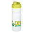 Borraccia sportiva Baseline® Plus da 650 ml con coperchio a scatto - colore Bianco/Lime