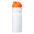 Borraccia sportiva Baseline® Plus da 650 ml con coperchio a scatto - colore Bianco/Arancio