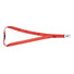 Lanyard in bambù con clip di sicurezza - colore Rosso
