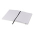 Blocco note bianco A5 con elastico colorato - colore Bianco/Nero