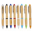Penna a sfera eco in bamboo - colore Naturale/Arancio