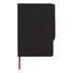 Blocco note medio con bordi colorati - colore Nero/Rosso