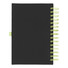 Diario con anelli e portapenne - colore Nero/Lime