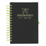 Diario con anelli e portapenne - colore Nero/Lime