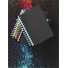 Diario con anelli e portapenne - colore Nero/Lime