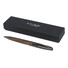 Penna a sfera in ottone cromato - colore Nero/Legno