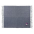 Coperta con motivo a spina di pesce - colore Navy