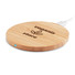 Caricatore wireless rotondo in bamboo colore legno